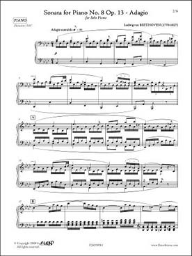 Illustration beethoven adagio de la sonate pathetique