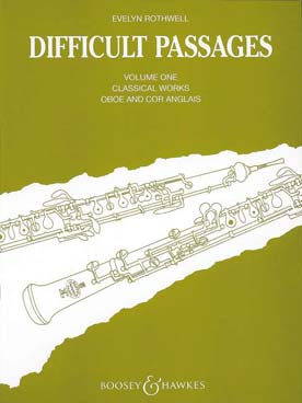 Illustration de DIFFICULT PASSAGES (tr. Rothwell) pour hautbois et cor anglais - Vol. 1