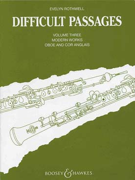 Illustration de DIFFICULT PASSAGES (tr. Rothwell) pour hautbois et cor anglais - Vol. 3