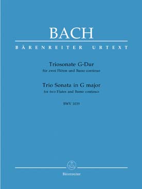 Illustration de Triosonate en sol M BWV 1039 pour 2 flûtes et basse continue