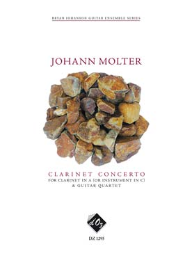Illustration de Concerto N° 1 en la M pour clarinette en la et orchestre, réd. clarinette en la (ou instrument en ut) et quatuor de guitares