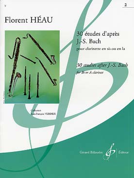 Illustration de 30 Études d'après Bach (tr. Héau) - Vol. 2 (clarinette si b ou la)