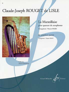 Illustration de La Marseillaise, tr. Pages pour quatuor de saxophones SATB