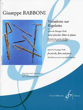 Illustration de Variations sur Rigoletto op. 55 pour flûte piccolo, flûte et piano (tr. Beaumadier)