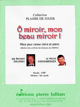 Illustration de Ô Miroir, mon beau miroir (caisse claire et piano)