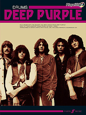 Illustration deep purple authentic drums play along