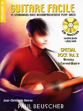 Illustration de GUITARE FACILE : standards (solfège et tablature) avec CD play-along - N° 8 : Spécial rock N° 2
