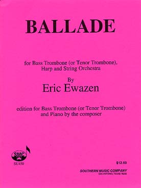 Illustration de Ballade pour trombone basse ou ténor, harpe et orchestre à cordes, réd. piano   