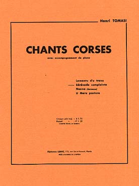 Illustration de Chants corses pour voix moyenne et piano - N° 2 : Sérénade complainte