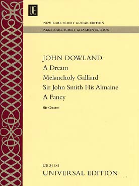 Illustration de 4 Pièces : A dream - Melancholy galliard Sir John Smith his almaine - A fancy (tr. Monno, Müller-Pering et Gonissen)