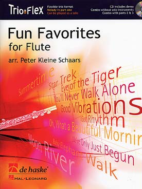 Illustration de FUN FAVORITES for flute : 10 arr. de Schaars avec CD accompagnement combo, pour jouer seul ou à trois