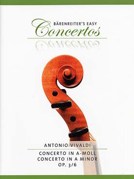 Illustration de Concerto op. 3 "L'Estro armonico" N° 6 RV 356 en la m - éd. Bärenreiter (rév. Sassmannshaus)