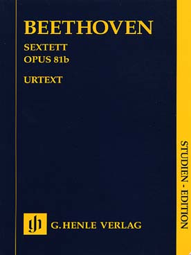 Illustration de Sextuor op. 81 b en mi b M pour quatuor à cordes et 2 cors conducteur poche