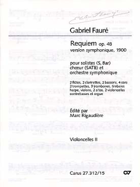 Illustration de Requiem op. 48 SATB violoncelle 2