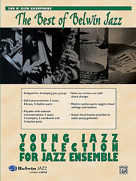 Illustration de BEST OF BELWIN JAZZ YOUNG ENSEMBLE saxophone alto 2