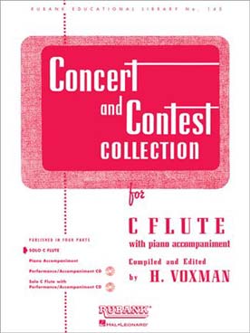 Illustration de Concert and contest collection pour flûte traversière (éd. Rubank)