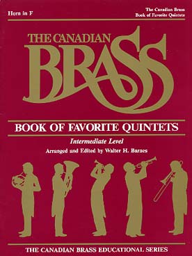 Illustration de CANADIAN BRASS BOOK OF FAVORITE QUINTETS niveau élémentaire - cor en fa