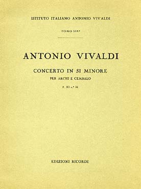 Illustration de Sinfonia RV 168 en si m F.XI/52 pour cordes et clavecin