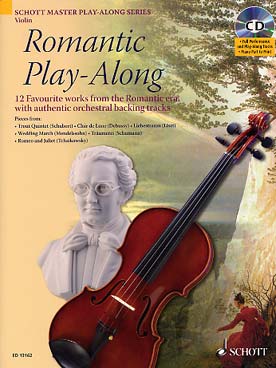 Illustration romantic play along violon