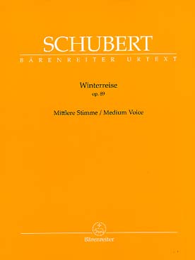 Illustration de Winterreise (le voyage d'hiver) op. 89 D 911 - Voix moyenne