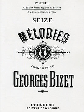 Illustration de Mélodies - Vol. 2 A : 16 mélodies pour mezzo- soprano ou baryton