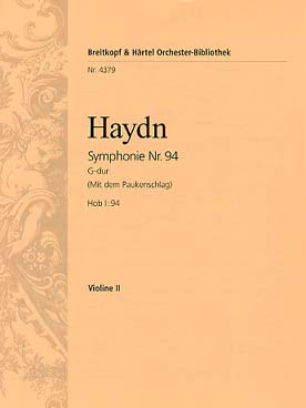 Illustration haydn symphonie n°  94 violon 2