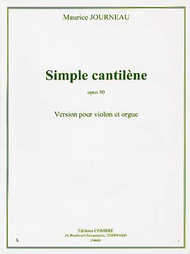 Illustration de Simple cantilène op. 50 pour violon et orgue
