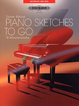 Illustration kaluza piano sketches to go : 18 pieces