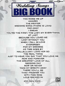 Illustration de THE WEDDING SONGS BIG BOOK (P/V/G)
