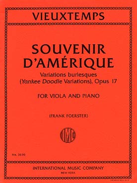 Illustration de Souvenir d'Amérique - Variations burlesques (Yankee Doodle) op. 17 (tr. Foerster)