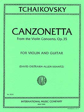 Illustration de Canzonetta du concerto pour violon op. 35 (rév. Oïstrakh, tr. Krantz)
