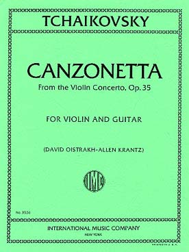 Illustration de Canzonetta du concerto pour violon op. 35 (rév. Oïstrakh, tr. Krantz)
