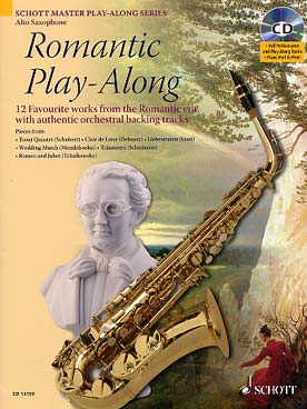 Illustration romantic play along saxophone