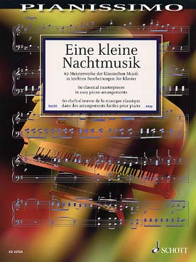 Illustration de EINE KLEINE NACHTMUSIK (coll Pianissimo, arr. Heumann) : 60 chefs-d'œuvre dans des arrangements faciles