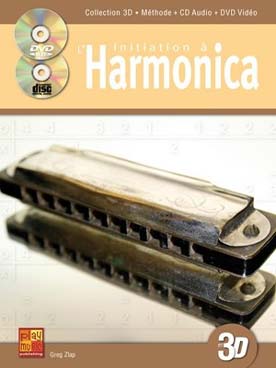 Illustration de Initiation à l'harmonica en 3 D avec CD et DVD