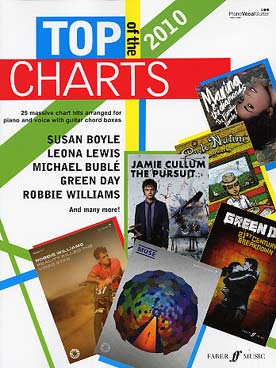 Illustration de TOP OF THE CHARTS 2010 (P/V/G) : Green Day, Jamie Cullum, Cheryl Cole, Susan Boyle, Norah Jones....