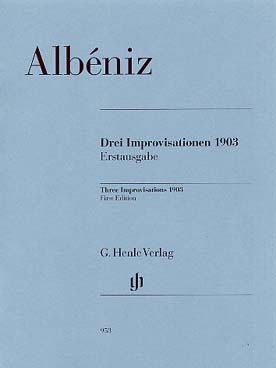 Illustration de 3 Improvisations 1903 transcrites d'après les enregistrements de l'auteur sur cylindre, avec CD inclus