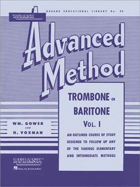 Illustration de Advanced method (trombone/baryton/ euphonium) - Vol. 1  