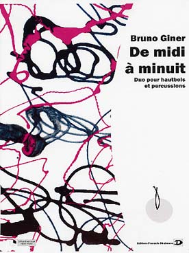 Illustration de De midi à minuit pour hautbois et percussions (marimba et 3 wood blocks)
