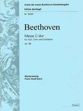 Illustration de Messe en do M op. 86 pour solos SATB, chœur SATB et orchestre Chant/piano