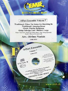 Illustration de ALBUM 4-PART ENSEMBLE avec piano et percussion en option + CD play-along - Vol. 7 : Glück, Grieg, Haendel et airs traditionnels