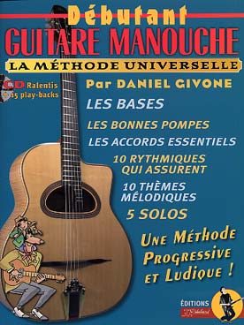 Illustration de DÉBUTANT GUITARE MANOUCHE : la méthode universelle avec CD play-along