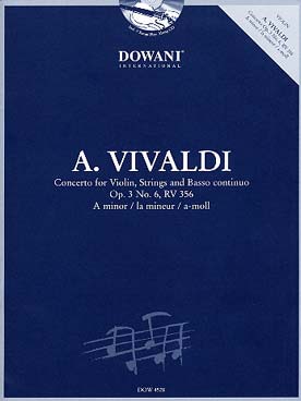 Illustration de Concerto op. 3 "L'Estro armonico" N° 6 RV 356 en la m - éd. Dowani avec CD play-along de l'orchestre