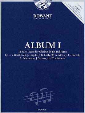 Illustration de ALBUM CLARINETTE 1 (facile) : Mozart, Beethoven, Lully, Haydn, Strauss... avec CD play-along