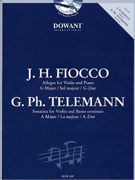 Illustration de FIOCCO Allegro en sol M pour violon et piano - TELEMANN Sonatine N° 1 en la M pour violon et basse continue