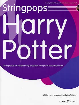 Illustration de STRINGPOPS pour jeune ensemble à cordes variable : conducteur + CD (play-along et parties séparées PDF à imprimer) - Harry Potter