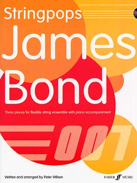 Illustration de STRINGPOPS pour jeune ensemble à cordes variable : conducteur + CD (play-along et parties séparées PDF à imprimer) - James Bond