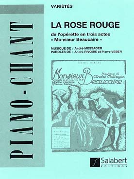 Illustration de Rose rouge extrait de l'opérette Monsieur Beaucaire