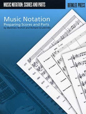 Illustration de Music notation preparing scores and parts