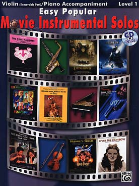 Illustration de EASY POPULAR MOVIE instrumental solos : 10 musiques de film (Harry Potter, James Bond, Casino royale, Le seigneur des anneaux...) avec CD play-along